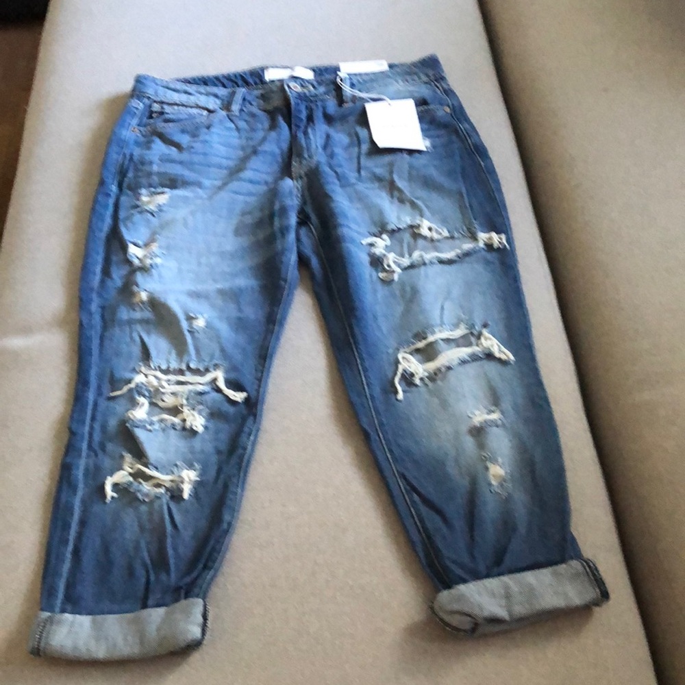 KanCan Distressed Boyfriend Jeans Womens